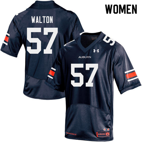 Auburn Tigers Women's Brooks Walton #57 Navy Under Armour Stitched College 2019 NCAA Authentic Football Jersey QAV2174BF